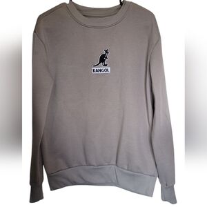 Kangol Men's Taupe Crewneck Sweatshirt with Kangaroo Logo